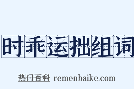 时乖运拙组词是什么意思的图片